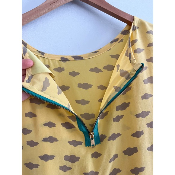 Anthropologie Yellow and Brown Blouse - Picture 8 of 8